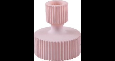 PTMD Gynna Ronde Kandelaar - H9 x Ø8 cm - Glas - Lichtpaars