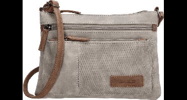 Beagles Brunete Crossbody Schoudertas Handige ritsvakjes - Dames Tas - Lichtgrijs