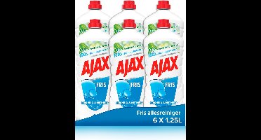 Ajax Allesreiniger Fris 6 x 1.25L - Voordeelverpakking
