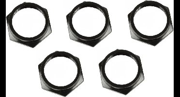 Kgs Balhoofdmoer 1-1/8 Inch Staal Zwart 5 Stuks