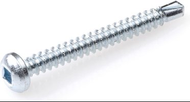 Zelfborende Plaatschroeven - Squaredrive Cilinderkop - 4,2 x 25mm N-SQ - Voldraad - Verzinkt (200 stuks)