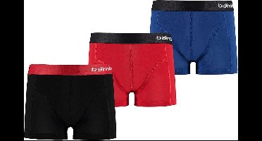 Apollo jongens boxershorts bamboo - maat 110/116 - 3-pack - multi red