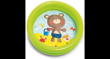 Intex kinder opblaas zwembad groen 61 cm voor dreumesen/peuters