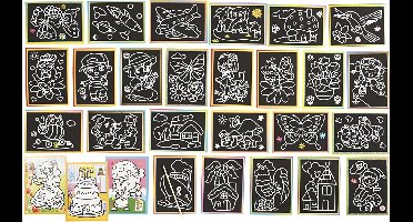 Creotime Krasplaatjes, afm 9x12 cm, 100 assorti