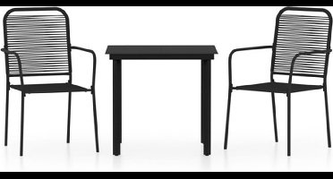 vidaXL - 3-delige - Tuinset - zwart