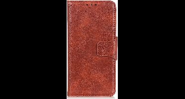 Shop4 - Samsung Galaxy S22 Ultra Hoesje - Wallet Case met Pasjeshouder Cabello Bruin