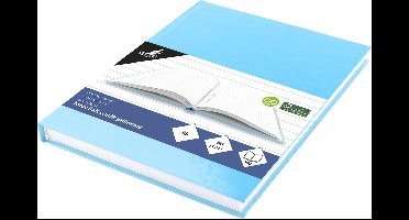 Kangaro schoolschrift - A5 - lijn - 160 pagina's - 80 grams - harde kaft - pastel blauw - K-5387
