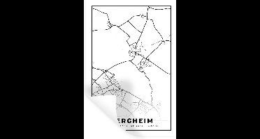 Muurstickers - Sticker Folie - Kaart - Bergheim - Plattegrond - Stadskaart - 20x30 cm - Plakfolie - Muurstickers Kinderkamer - Zelfklevend Behang - Zelfklevend behangpapier - Stickerfolie