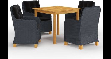 vidaXL - 5-delige - Tuinset - donkergrijs