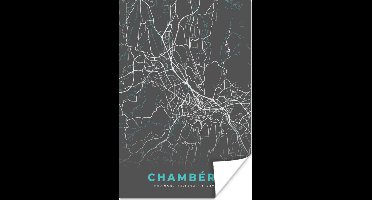 Poster Chambéry - Plattegrond - Kaart - Stadskaart - Frankrijk - 20x30 cm