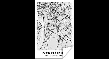 Poster Vénissieux - Plattegrond - Frankrijk - Kaart - Stadskaart - 20x30 cm