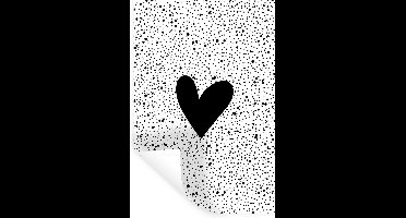 Muurstickers - Sticker Folie - Hartje - Design - Wit - 20x30 cm - Plakfolie - Muurstickers Kinderkamer - Zelfklevend Behang - Zelfklevend behangpapier - Stickerfolie