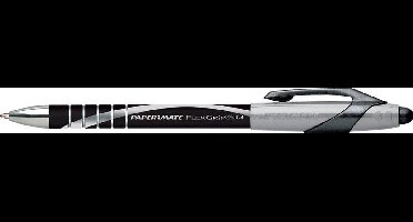 Paper Mate Flexgrip Elite-balpennen | Medium punt (1,4 mm) | Zwart | Met drukknop | 1 stuk