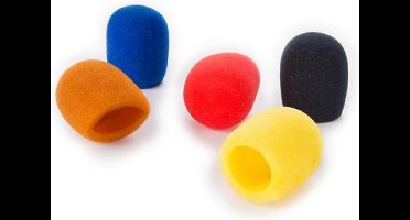 HQ-Power Windkapjes voor microfoon, set van 5, schuimrubber, 5 kleuren