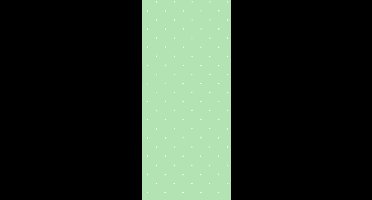 Dutch Wallcoverings Vlakvinylbehang stipjes - groen/wit