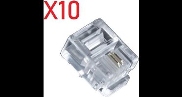 RJ11 6P2C Modulaire Stekker - set van 10 Stuks