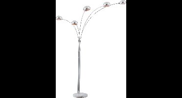 Globo - vloerlamp - Seymour - chroom - metaal - booglamp - E14 - 58228S