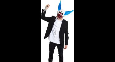 Folat - Masker Bloederige Clown Met Blauw Haar