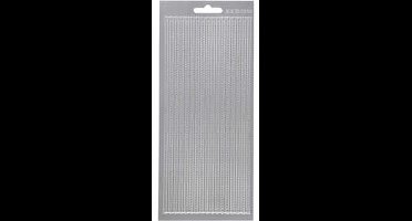 Stickers, randen, vel 10x23 cm, zilver, 1 vel