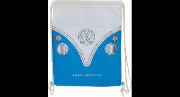 Volkswagen Kampeerbus VW T1 Blauw Trekkoord Rugzak