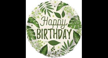 Folieballon 'Happy Birthday' ECO nature