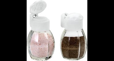 Metaltex - Peper- En Zoutset - 40 ml - Glas - Transparant - 2-delig
