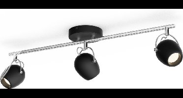 Philips Rivano Opbouwspot - Geïntegreerd LED - Zwart - 3 x 4,3W - 1200 lumen