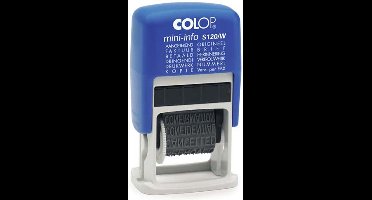Colop Printer S 120/W Blauw - Stempels - Kasboek en boekhouder - Stempel met draaibare woorden