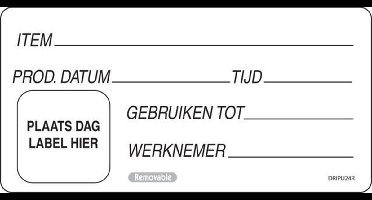 FoodSecure® Labels - 500 Afwasbare HACCP Etiketten Wit | 100x50mm