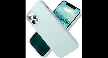 Nano Hoesje siliconen Backcover - Soft TPU case Geschikt voor iPhone 12 Pro Max (6.7 inch) - Mint Groen