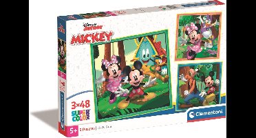 Clementoni - Puzzel - 3x48 Stukjes - Mickey en Vrienden - Puzzel Voor Kinderen