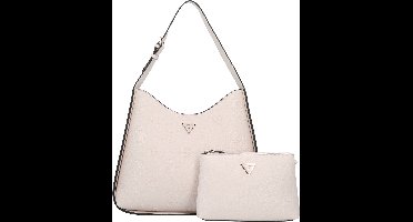 GUESS Schoudertas Keandra Large Hobo Stone Logo Crème