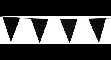 6x Vlaggenlijn Zwart 10 meter - Verjaardag Feest Party Festival Poolparty Decoratie