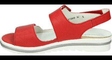 Waldlaufer - 351013 H-Hakura - Platte sandalenDames Sandalen - Kleur: Rood - Maat: 38