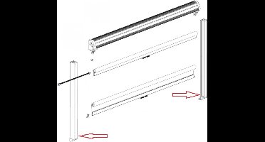 Dometic Combi 3000 Zijgeleiders Crèmewit