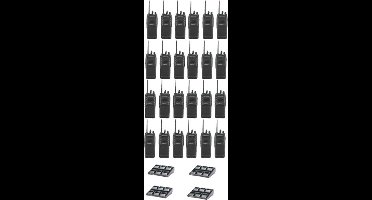 Set van 24 Kenwood TK-3701D IP55 Portofoon met 4 multiladers