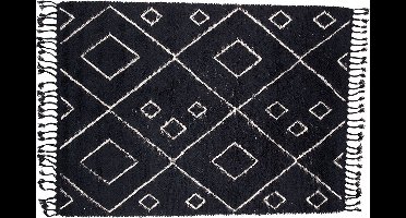 David vloerkleed 230x162cm zwart.