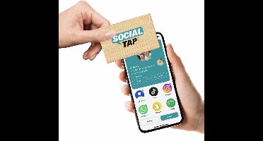 MikaMax Digitaal Visitekaartje – NFC Card – Social Tap – Contactloos Netwerken – Bamboe Pasje