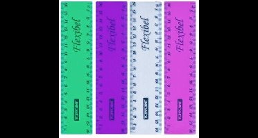 Liniaal Flexibel Wit 16 cm