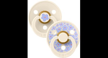 Bibs Studio Jasmin Fopspeen - Rond - 2 Stuks - 0-6 Mnd - Ivory Mix