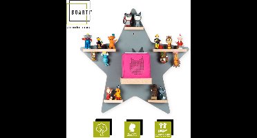 BOARTI Houten ster kinderplankje Toniebox figuren wandplank Tonies muziekdoosje Houten ster kinderplankje Toniebox figuren wandplank Tonies muziekdoosje