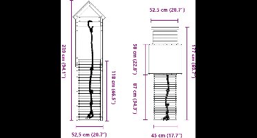 vidaXL Speelhuis massief douglashout