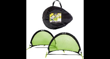 SportX voetbaldoel set 2 Goals Zwart/Groen