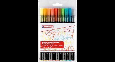 edding 1340/10S-3 Brush Lettering Starter Set assorti - punt flexibel penseelvorm - breedte variabel - set/10 st. assorti