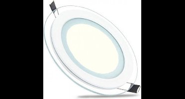 LED Downlight Slim - Inbouw Rond 15W - Natuurlijk Wit 4200K - Mat Wit Glas - Ø200mm