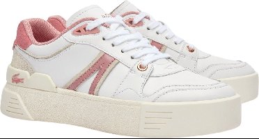 Lacoste L002 Evo Dames Sneakers - Wit/Roze - Maat 41