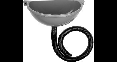 Spoelbak van kunststof, eenvoudig, met slang en slangklem voor camping, tuin, kelder, bouwplaats, toilet