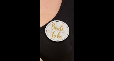 Smiffys - Hen Party Pin Badges Kostuum Accessoire - Wit/Goudkleurig