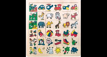 Bino Leerpuzzel Match The Pictures Junior 31 Cm Hout 37-delig