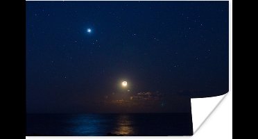 Poster Maan - Venus - Zee - 30x20 cm